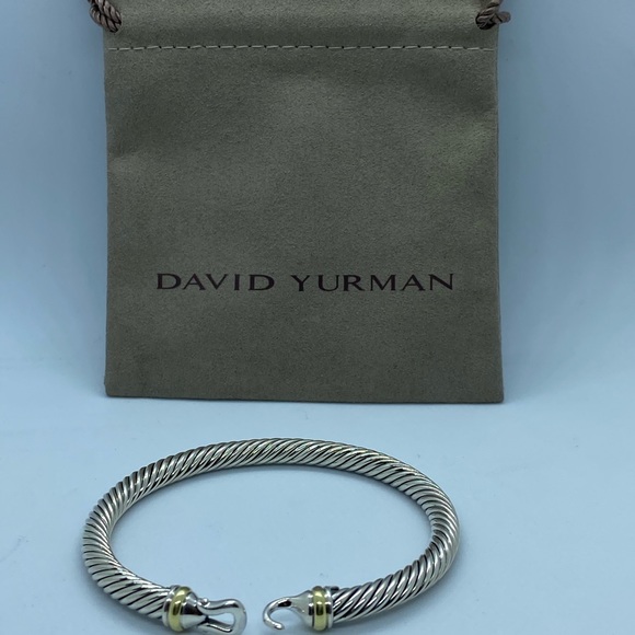 David Yurman cable Buckle 18k Gold 5mm .925 - Picture 3 of 4